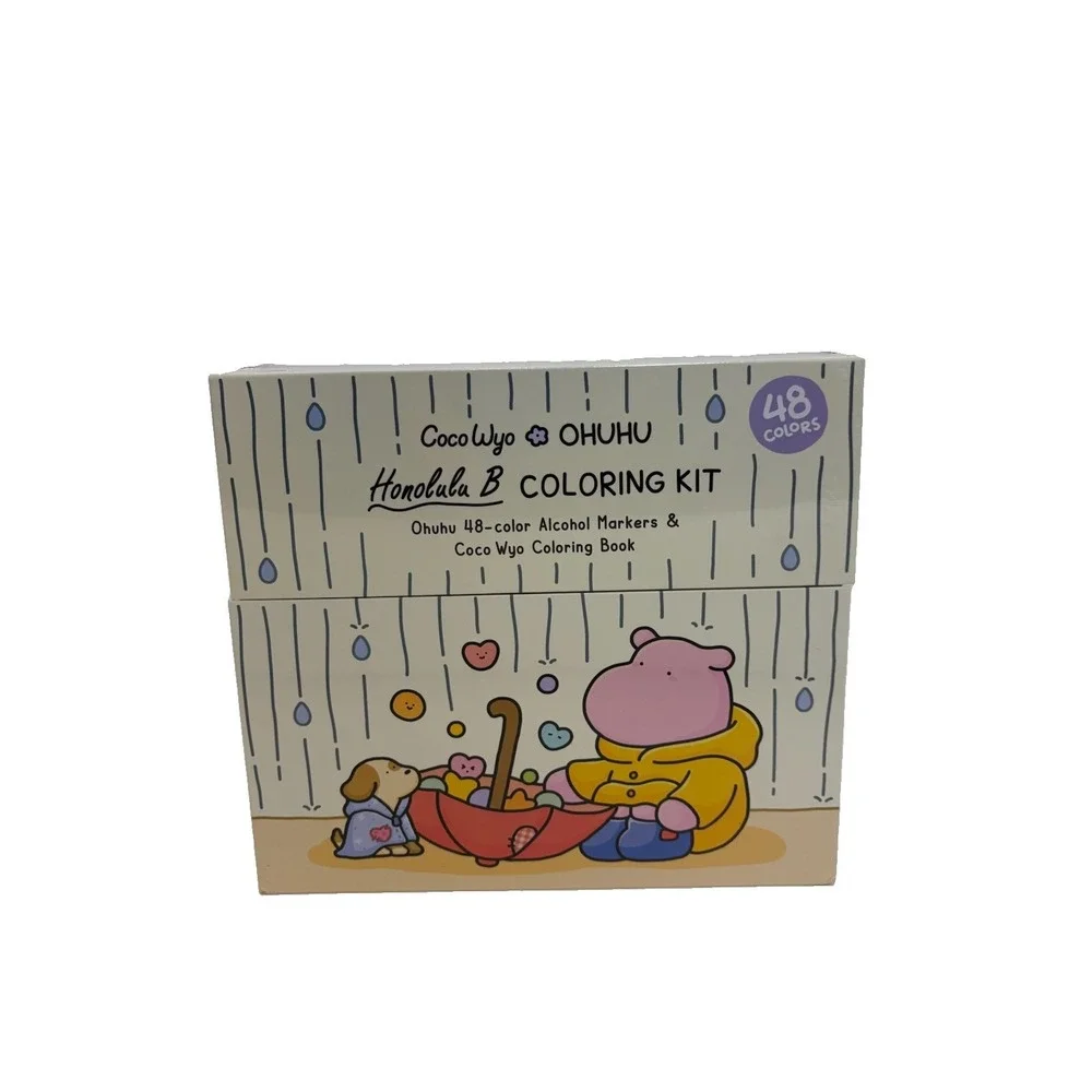 Ohuhu x Coco Wyo Cozy Mood Coloring Kit Honolulu B 48 Colors Alcohol Markers NEW
